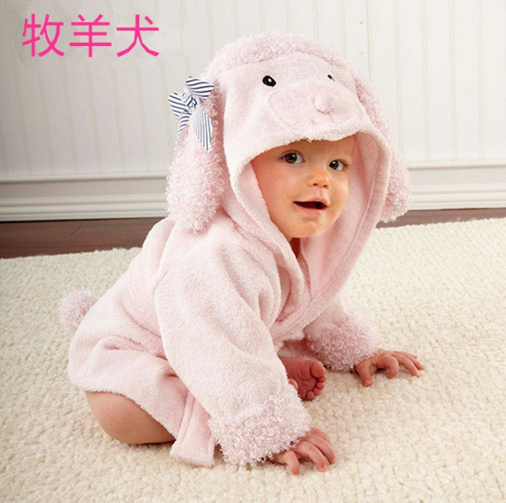 3-Size Shark Bath Towel - Baby Cartoon Hooded Robe