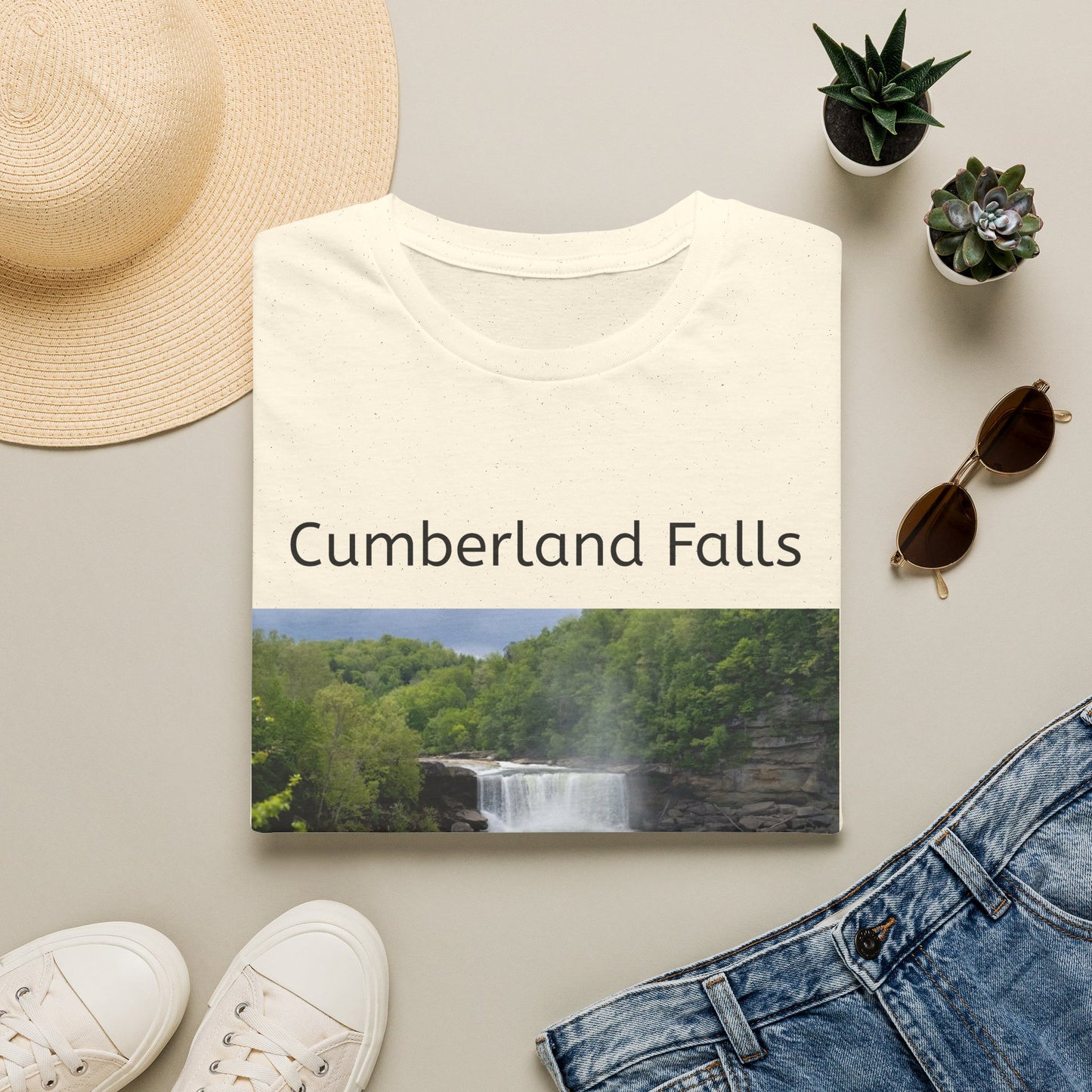 Cumberland Falls Kentucky Scenic T‑Shirt — Waterfall Photo Tee