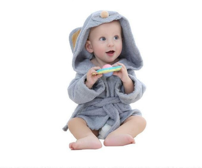 3-Size Shark Bath Towel - Baby Cartoon Hooded Robe
