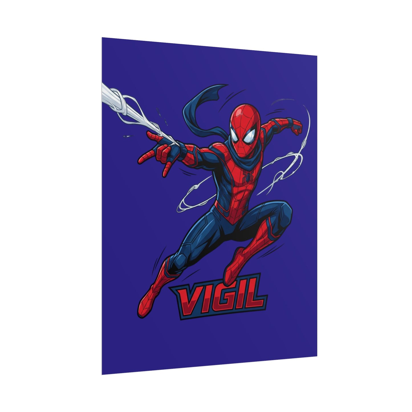 Spider Vigil Poster — Action Superhero Wall Art (Rolled)