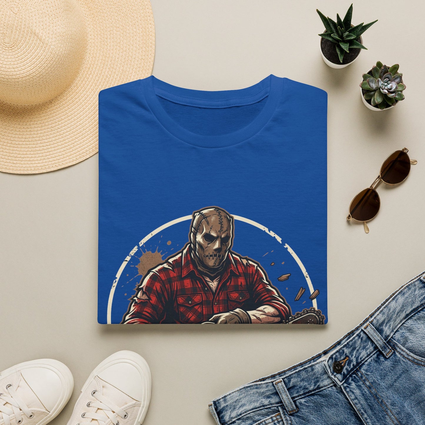 Lumberjack Chainsaw T-Shirt — Vintage Woodsman Graphic Tee