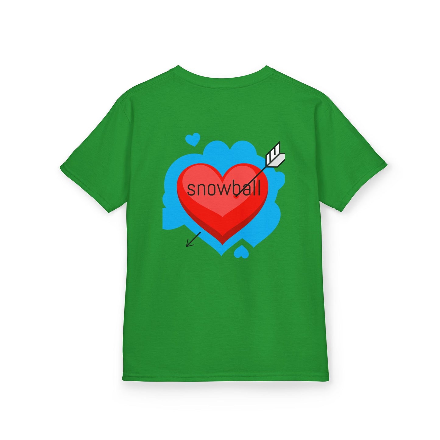 Kids Tee — Cute 'Snowball' Cat Photo & Heart Design