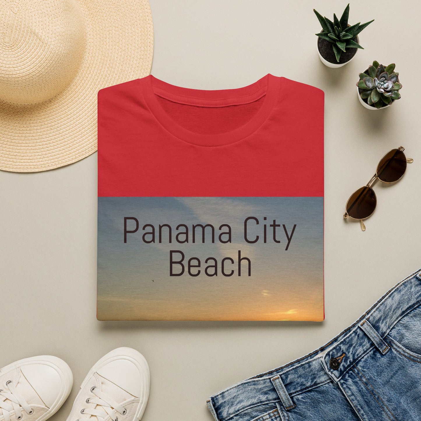 Panama City Beach Sunset T-Shirt — Scenic Coastal Vacation Tee