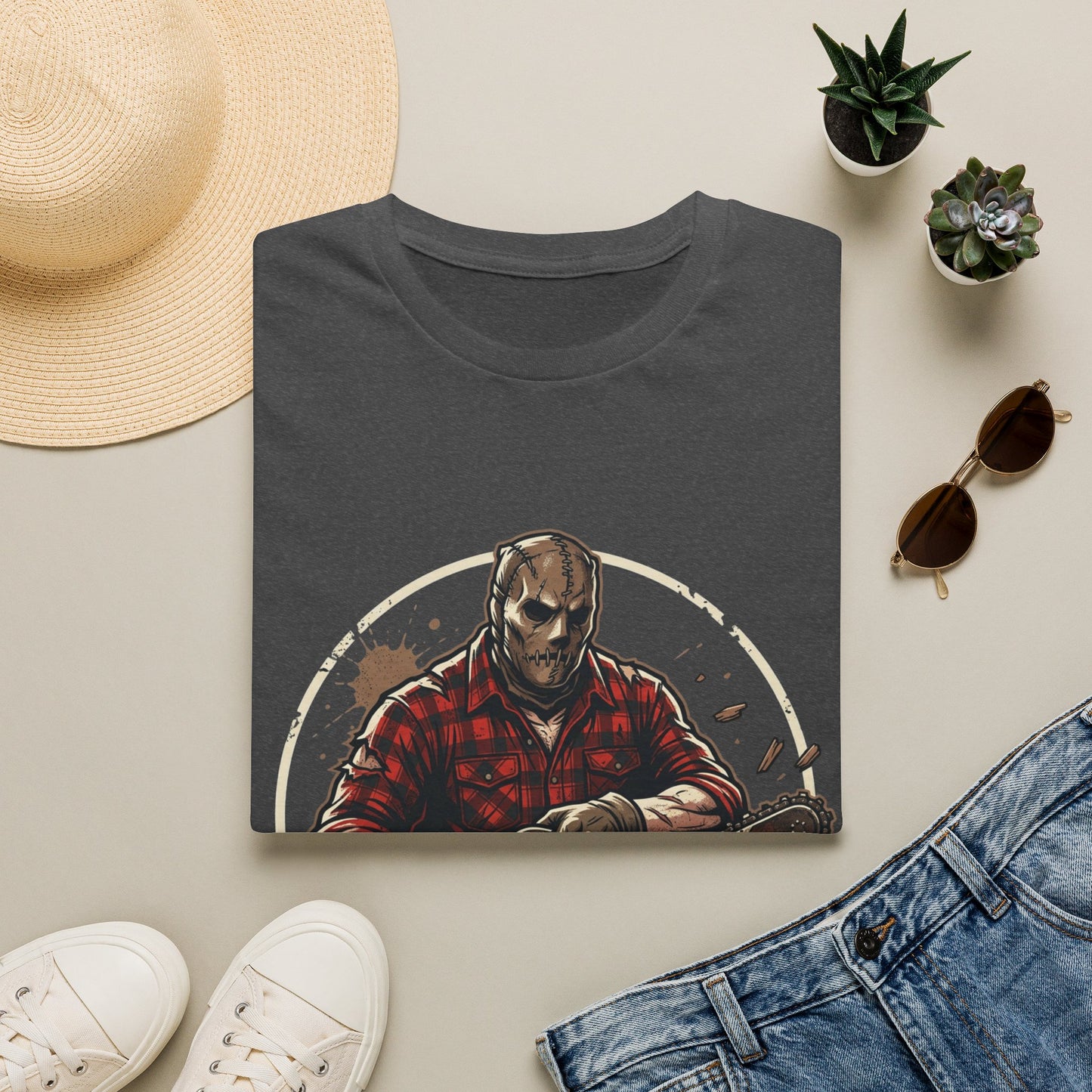 Lumberjack Chainsaw T-Shirt — Vintage Woodsman Graphic Tee