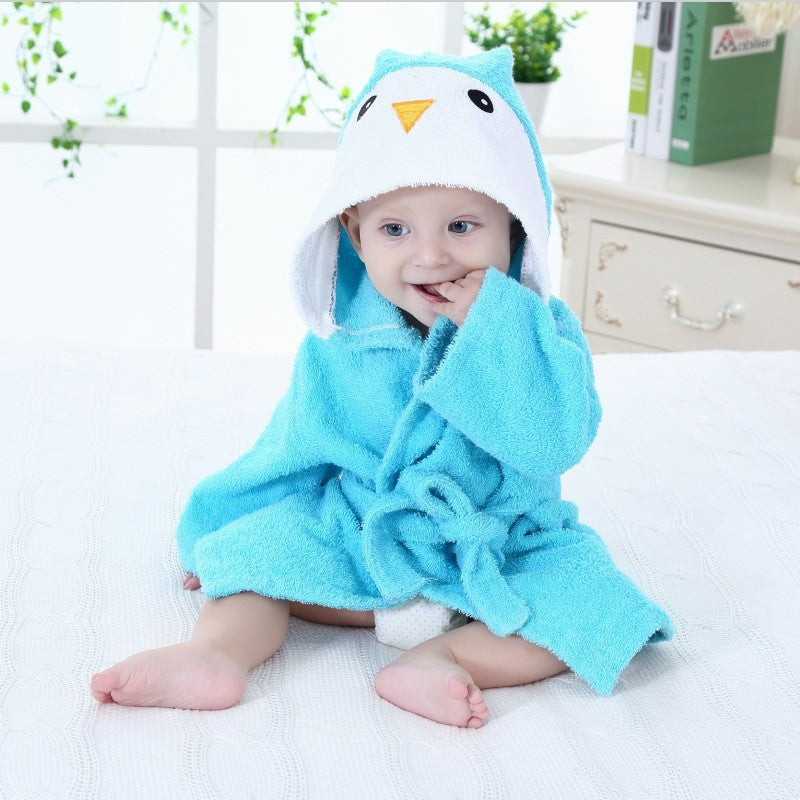 3-Size Shark Bath Towel - Baby Cartoon Hooded Robe